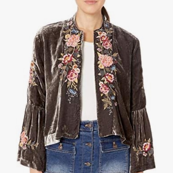 Johnny Was Britton heavily embroidered velvet jacket NWT RARE (oversized) - Picture 3 of 16